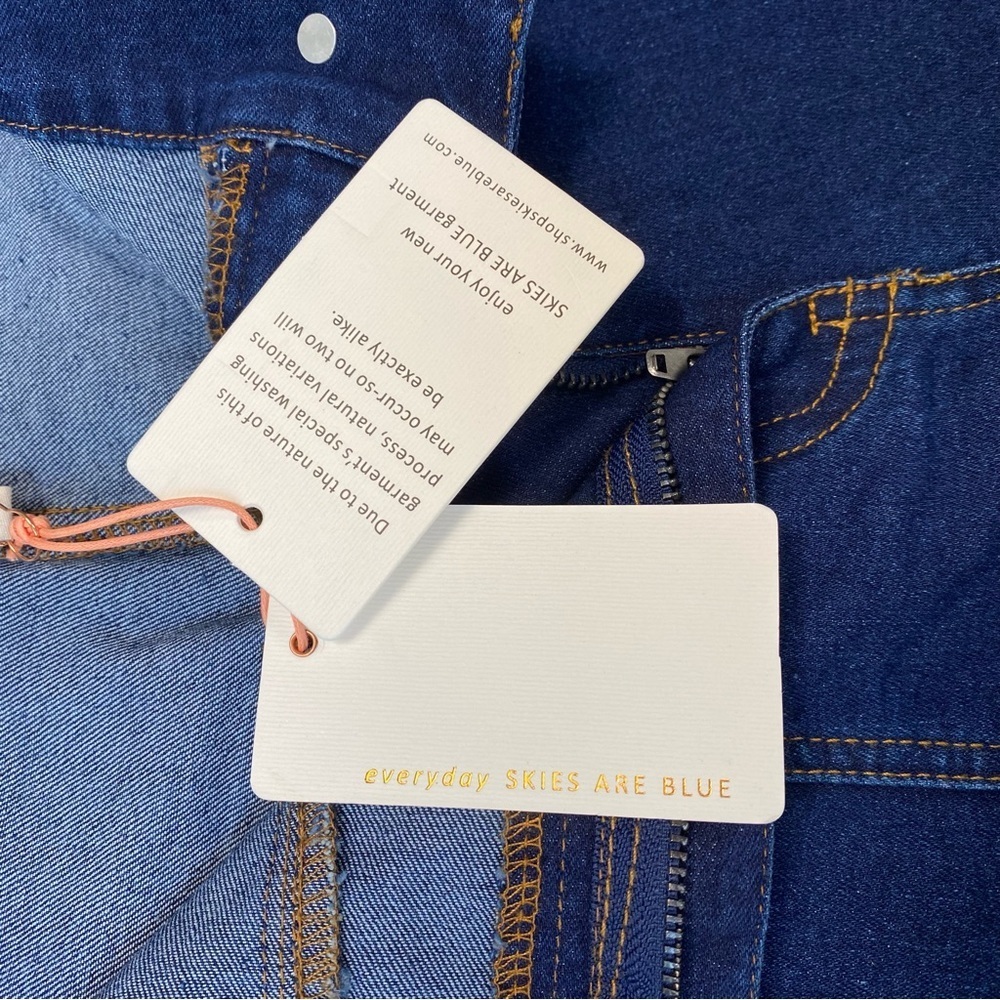Skies Are Blue NWT Carpenter Jeans Utility Stitch, Structured Classic Blue, Sz S - Picture 9 of 11